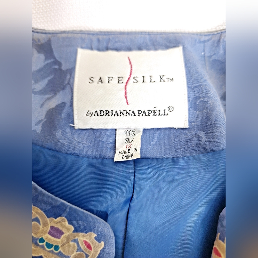 Vtg. Adrianna Papell "Suited For Silk" Old Money Core, 100% Silk skirt set. - Picture 15 of 15